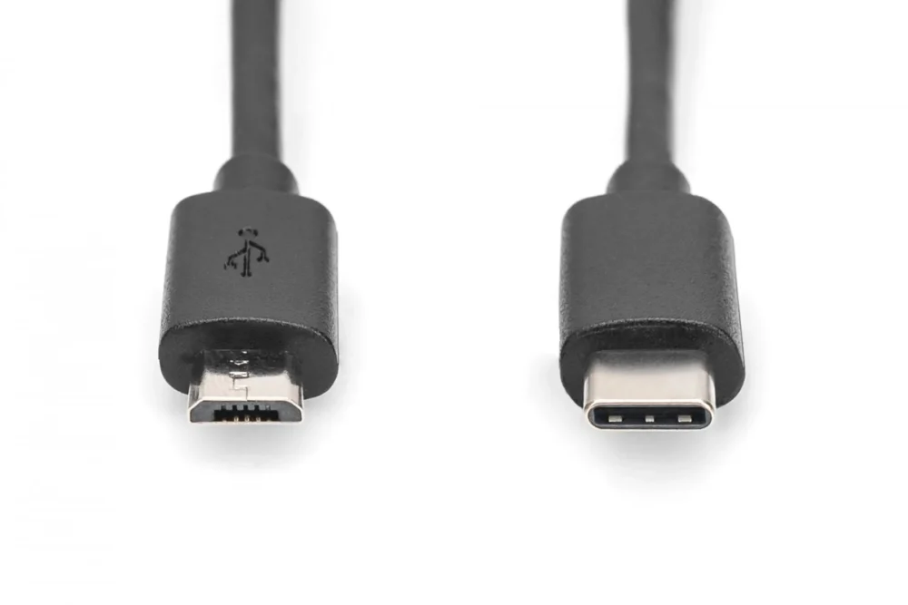 КАБЕЛ USB DIGITUS - USB-C to micro USB-B - 18 m - Black - PN DB-300137-018-S