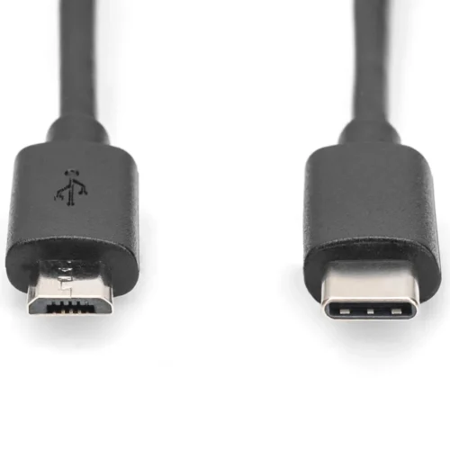 КАБЕЛ USB DIGITUS - USB-C to micro USB-B - 18 m - Black - PN DB-300137-018-S