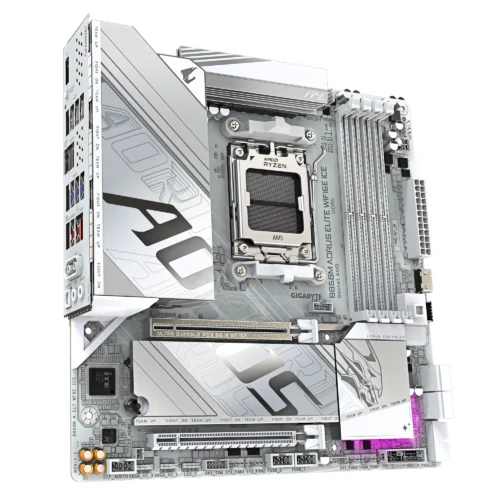 Alternative view of Дънна платка GIGABYTE B850M AORUS ELITE WIF6E ICE socket AM5