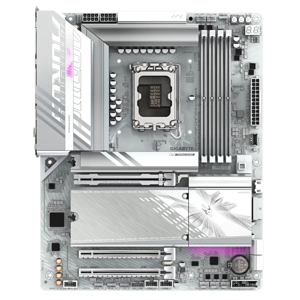 Дънна платка GIGABYTE B860 AORUS ELITE WIF 7 ICE LGA 1851