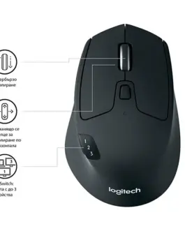 Alternative view of МИШКА LOGITECH M720 - Wireless - Black - PN 910-004791