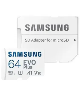 Alternative view of Карта памет Samsung EVO Plus, microSDXC, UHS-I, 64GB, Адаптер