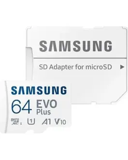 Alternative view of Карта памет Samsung EVO Plus, microSDXC, UHS-I, 64GB, Адаптер