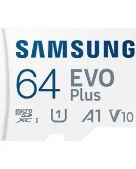 Карта памет Samsung EVO Plus microSDXC UHS-I 64GB Адаптер