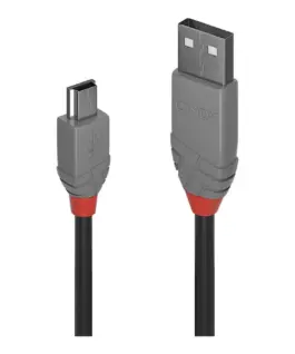 КАБЕЛ USB LINDY - USB-A to mini USB - 20 m - Black - PN 36723