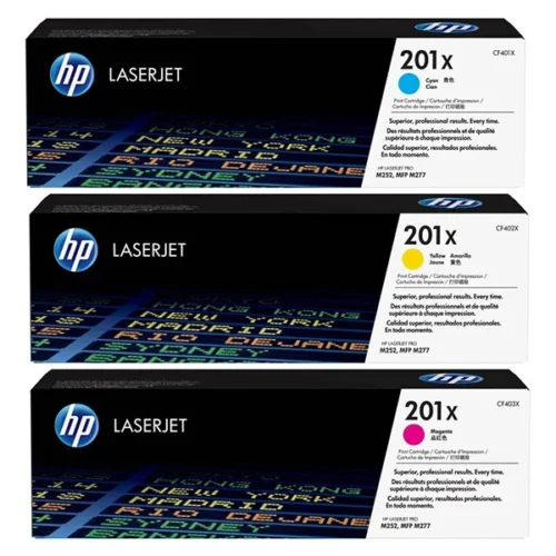 КОМПЛЕКТ 3 КАСЕТИ ЗА HP Color LaserJet Pro M252/MFP M277 series - /201X/ - Cyan/Magenta/Yellow - PN