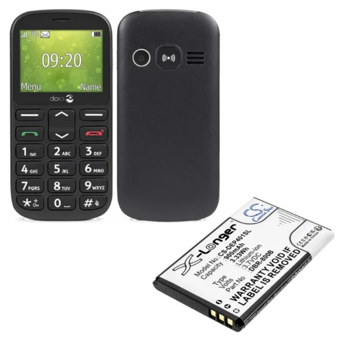 Alternative view of Батерия за мобилен телефон   DORO 1350, 1361, 6520, 6530, Primo 805  DBP-800B  LiIon 3,7V 900mAh CAMERON SINO