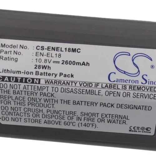 Батерия за апарат NIKON D4D5D500D800  EN-EL18MC  10.8V 2600mAh  LiIon   Cameron