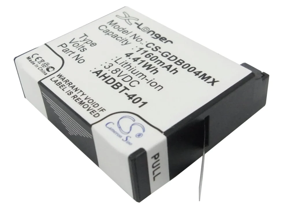 Батерия за камера GOPRO Hero 4; HERO 4 Plus  AHDBT-401  38V 1160mAh   LIIon Cameron