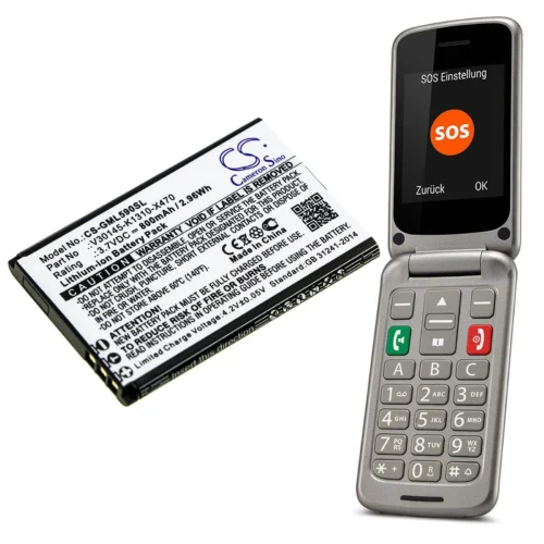 Alternative view of Батерия за мобилен телефон Gigaset GL390, GL590 V30145-K1310-X470  LiIon 3,7V 800mAh CAMERON SINO