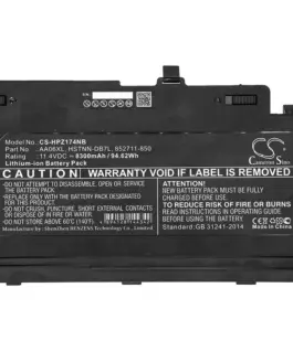 Батерия за лаптоп HP ZBook 17 G4 AA06XL LiIon 114V 8300mAh CAMERON SINO