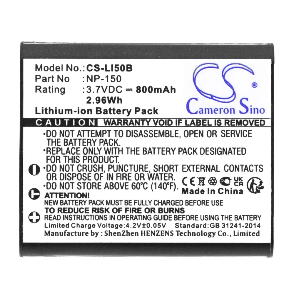 Батерия за апарат Cameron Sino 3.7V 800mAh LiIon  OLYMPUS Li50