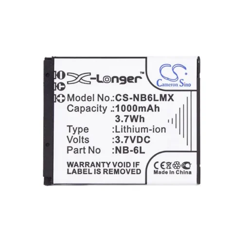 Батерия за фотоапарат CANON NB6L LiIon 3.7V 1000mAh LiIon Cameron Sino