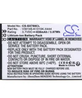 Батерия за телефон Siemens Gigaset SL780 37V 830mAh LiIon CAMERON SINO