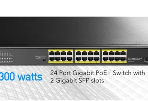 Alternative view of Суич Cudy GS1028PS2, 24 портов, 10/100/1000, 24times; GbE with 802.3at/af PoE, 2times; Uplink SFP, Default/VLAN/Extend Modes