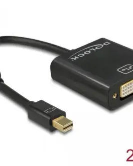Адаптер DeLock mini DisplayPort 1.2 мъжко > DVI женско 4K Пасивен