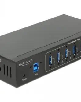 Външен индустриален хъб Delock 7 x USB 3.0 Type-A с 15 kV ESD защита