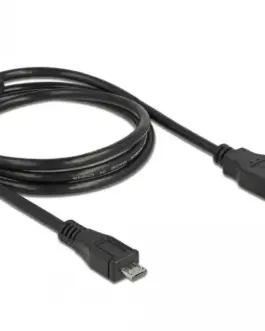 Кабел DeLock USB-A мъжко - MicroUSB-B мъжко USB 2.0 1 м Черен