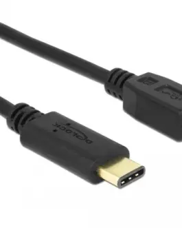 Alternative view of Кабел DeLock, USB-C мъжко - USB-B мъжко, USB 2.0, 1.0 м, Черен