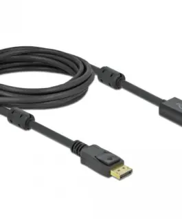 Кабел Delock DisplayPort мъжко - HDMI мъжко 5 м. 4K 60Hz Черен