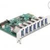 Карта PCI Express x1 Delock към 7 x external USB 5 Gbps Type-A