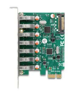 Карта PCI Express x1 Delock към 7 x external USB 5 Gbps Type-A