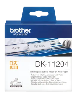 ЛЕНТА ЗА ЕТИКЕТНИ ПРИНТЕРИ BROTHER ТИП QL - MULTI PURPOSE LABEL - 17 mm x 54 mm x 400 - PN DK-11204