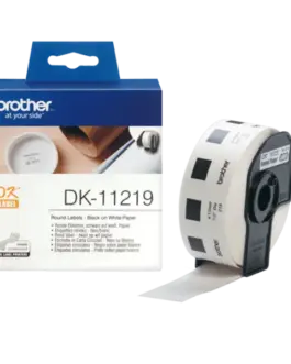 ЛЕНТА ЗА ЕТИКЕТНИ ПРИНТЕРИ BROTHER ТИП DK - ROUND PAPER LABELS - 12 mm x 12 mm x 1200 - PN DK-11219