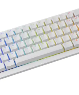 Alternative view of Ducky професионална геймърска механична клавиатура Professional Gaming Mechanical Keyboard One X Mini Wireless White - Ducky AI Switches [Linear]