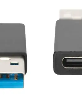 АДАПТЕР DIGITUS - USB-A to USB-C - Black - PN AK-300524-000-S