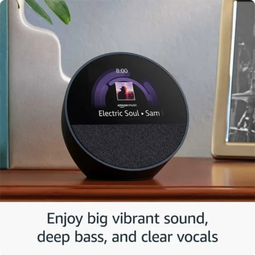 Alternative view of Смарт часовник Amazon Echo Spot 2024, Alexa асистент, Черен