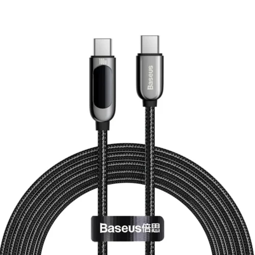 Кабел Baseus CATSK-C01 USB Type-C към USB Type-C с дисплей 100W 20V/5A 2м