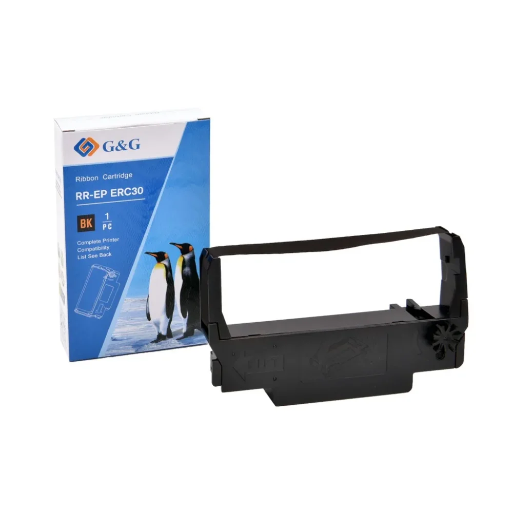 ЛЕНТА ЗА МАТРИЧЕН ПРИНТЕР EPSON ERC 38/34/30/MICROS AUTOCUT 2000/4000 - Black/Red - PN RR-EP-ERC30-BR - 5 m x 12.7 mm -