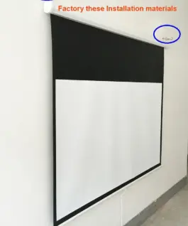 Alternative view of Estillo Екран за стена 240x240 см, бял, черна рамка, 11кг