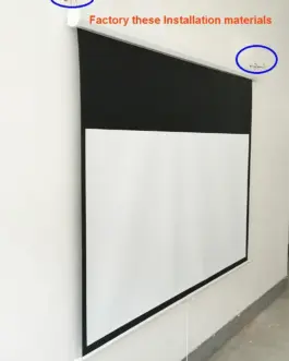 Alternative view of Estillo Екран за стена 240x240 см, бял, черна рамка, 11кг