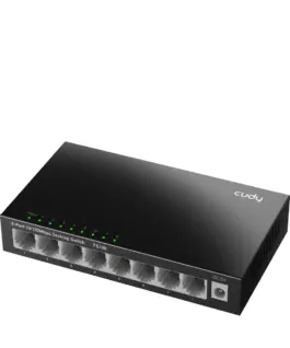 Alternative view of Суич Cudy FS108, 8-портов 10/100 Mbps RJ 45, Метален корпус, Черен