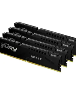 Памет за компютър Kingston FURY Beast Black 128GB(4x32GB) DDR5 5200MHz CL40