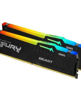 Памет за компютър Kingston FURY Beast Black RGB 64GB(2x32GB) DDR5 6000MHz 36CL