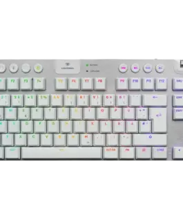 Безжична геймърска механична клавиатура Logitech G915X White Lightspeed TKL - GL Tactile