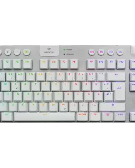 Безжична геймърска механична клавиатура Logitech G915X White Lightspeed TKL - GL Tactile
