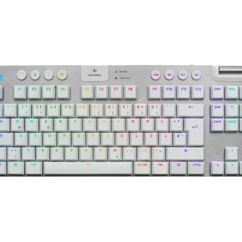 Безжична геймърска механична клавиатура Logitech G915X White Lightspeed TKL - GL Tactile