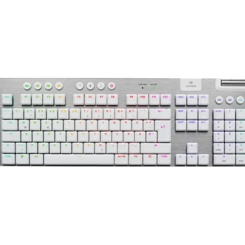 Безжична геймърска механична клавиатура Logitech G915X White Lightspeed - GL Tactile