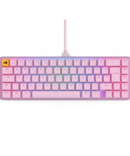 Геймърска механична клавиатура Glorious GMMK 2 Pink Compact- Fox Switches