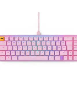 Геймърска механична клавиатура Glorious GMMK 2 Pink Compact- Fox Switches