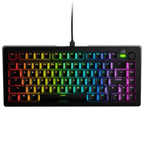 Геймърска механична клавиатура Glorious GMMK 3 75% Black - Fox Linear
