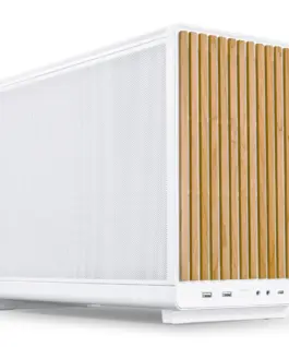 Кутия за компютър Lian Li DAN A3-mATX Wood Edition White - Micro Tower