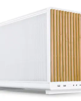 Кутия за компютър Lian Li DAN A3-mATX Wood Edition White - Micro Tower