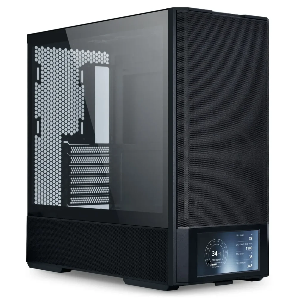 Кутия за компютър Lian Li LANCOOL 207 Digital Mid-Tower Tempered Glass Черно