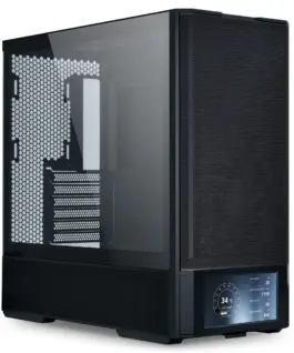 Кутия за компютър Lian Li LANCOOL 207 Digital Mid-Tower Tempered Glass Черно
