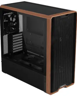 Alternative view of Кутия за компютър Lian-Li LANCOOL 217 Mid-Tower, Tempered Glass, Wood-Black